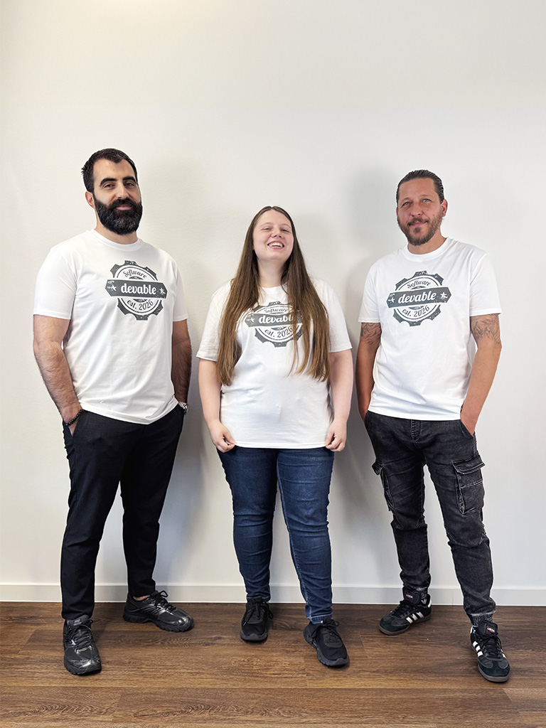 Das Entwicklerteam: Deniz, Maike und Kevin